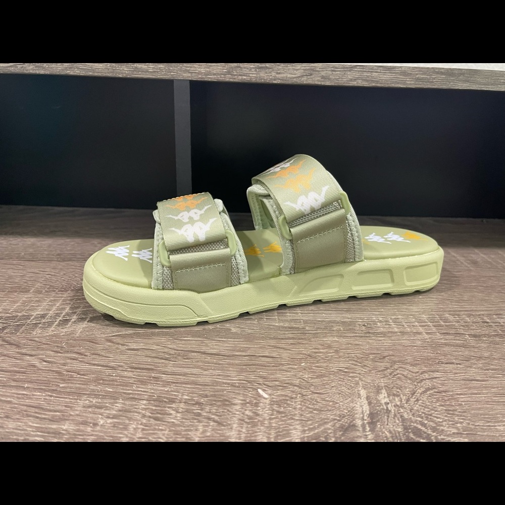 Kappa 222 Banda Aster 4 Sandals Slides Unisex Men’s Green Sage White NWT - Picture 2 of 10